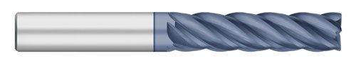 טיטאן טק27021 מוצק קרביד השישי-פרו משתנה מדד סוף מיל, ארוך אורך, 5 חליל, פינת רדיוס, אלטין מצופה, 1 שוק קוטר, 5 אורך כולל, 2-1 / 4 אורך של לחתוך, 0.060 פינת רדיוס