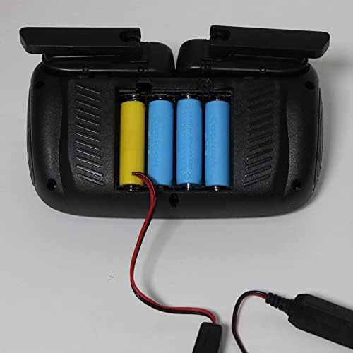 חתיכת מיומן 1.9 מ 'AA מתאם סוללות דמה עם מתג, 4AA LR6 סוללות כבל אספקת חשמל USB C, עבור צעצועי שעון אור LED