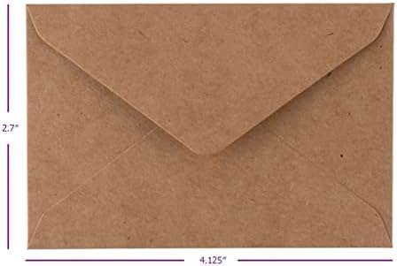 קראפט מיני מעטפות חום קראפט מעטפות עבור כרטיסי מתנה וכרטיסי ביקור