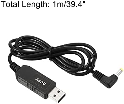 Patikil 6W 1a USB שלב על מתמנת מתח, DC 5V עד DC 9V מתאם אספקת חשמל מתאם 90 מעלות כבל 4.0x1.7 ממ לרמקולים של LED LED רמקולים