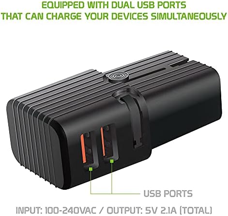 מתאם USB אוניברסלי כפול עובד עבור Honor X30I לכוח ונסיעות ברחבי העולם בין ארהב/איחוד האירופי/CN/AUS/NZ/בריטניה