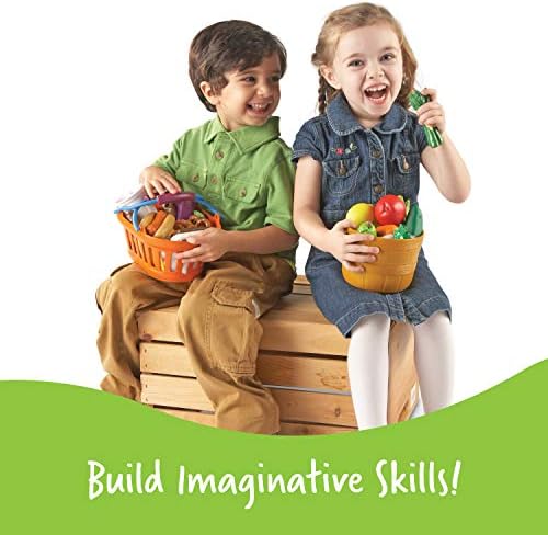 משאבי למידה חדש נבטי דלוקס שוק סט - 32 חתיכות, גילים 18+ חודשים להעמיד פנים לשחק מזון לפעוטות, בגיל רך למידה צעצועים, מטבח לשחק צעצועים לילדים