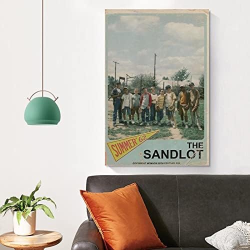 Loebke The Sandlot Poster סרט קלאסי סרט וינטג 'פוסטר פוסטר דקורטיבי ציור דקורטיבי כרזות קיר קיר ותמונת אמנות מודרנית כרזות תפאורה לחדר שינה משפחתיות 12x18 אינץ'