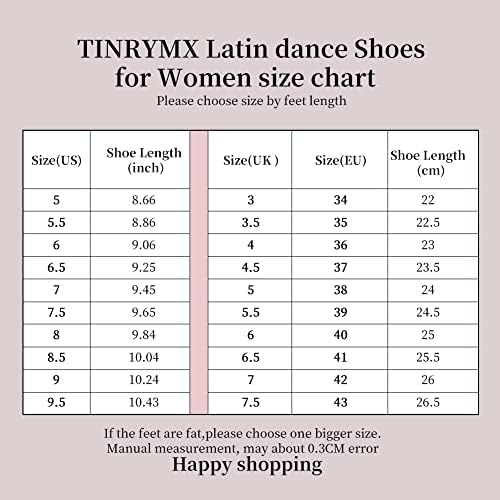 נעלי ריקוד לטיני TINRYMX נשים נננש אבני טנגו סלסה נעלי ריקוד מסיבות אולם נשפים, דוגמנית L432/L506