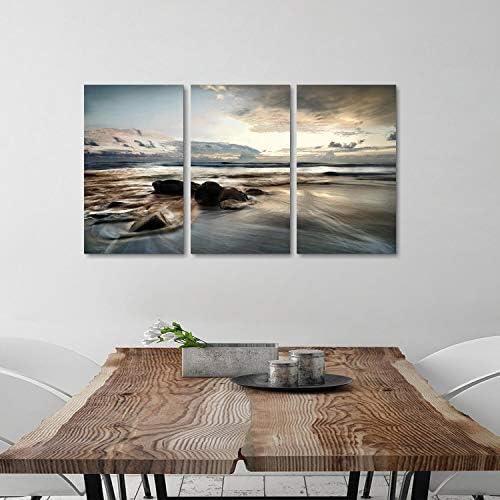 אמנותי נתיב חוף בד אמנות קיר תמונה: נוף ימי צילום הדפסה על בד לסלון חדרי
