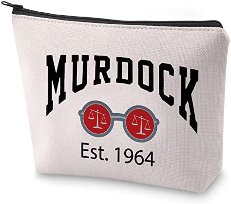 סרט Blupark Murdock בהשראת תיק איפור מתנה מתנה Murdock EST 1964 תיק קוסמטי קוסמטי רוכסן רוכסן לאוהדים