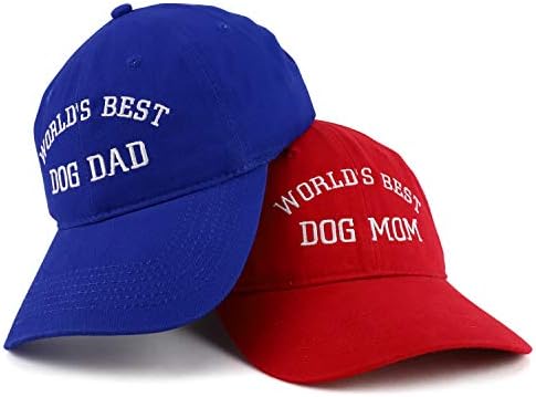 חנות הלבשה אופנתית הטובה ביותר בעולם הכלב ואבא אי פעם כותנה רכה 2 סט כובע מחשב - חיל הים הוורוד בהיר