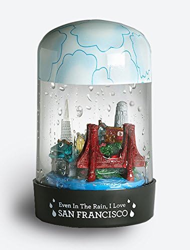 Rainglobes - אני אוהב את סן פרנסיסקו - הגלובוס שגשם - אומנות מעודנת - סגנון ייחודי, עיצוב הבית גלובוס גשם כדור הארץ לאהובים