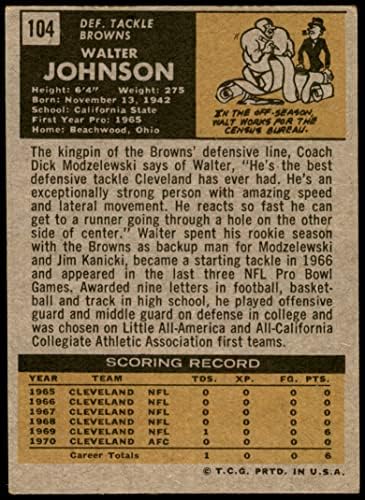 1971 Topps 104 וולטר ג'ונסון קליבלנד בראונס-FB VG/Ex Browns-Fb