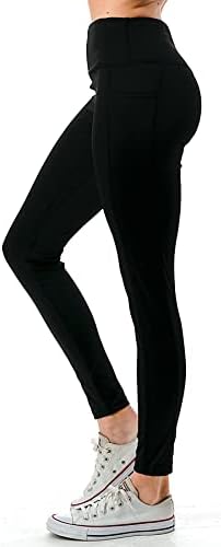 חותלות שחורות אתלטיות של ג'וויני מותניים גבוהות - מכנסי אימון יוגה מפוספסים בצד אורך מלא ומכנסיים קצרים אופנוענים