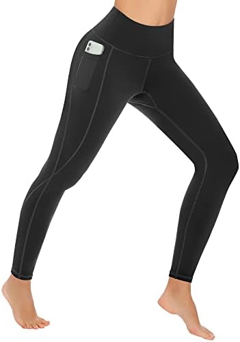 Mirity 4 חבילה חותלות יוגה עם כיסים לנשים - מכנסי בקרת בטן מותניים גבוהים לאימון