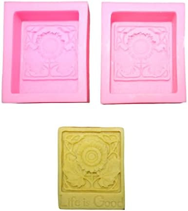LVDGE 2 חבילות חמניות סיליקון סבון סבון לייצור סבון טיפוח טבעי, סבון אמנות DIY ומוצר ארומתרפיה