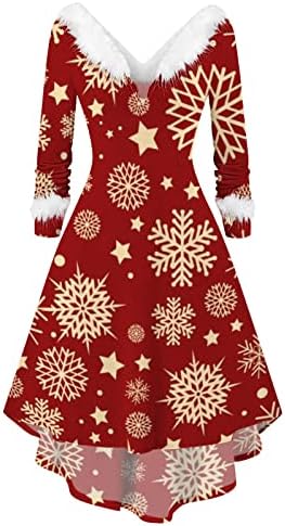 שמלות נשים למסיבה מזדמנת של חג שמח שמלה מזדמנת אלגנטית לחג המולד