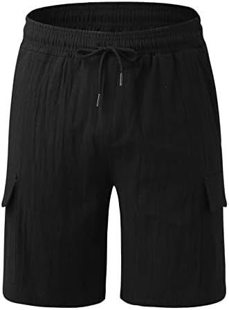 BMISEGM מכנסיים קצרים אתלטים לקיץ לגברים מותניים במותניים אמצע מכנסיים שוררים גברים עם כיסים קיץ ספורט סולידי צבעי סולידי.