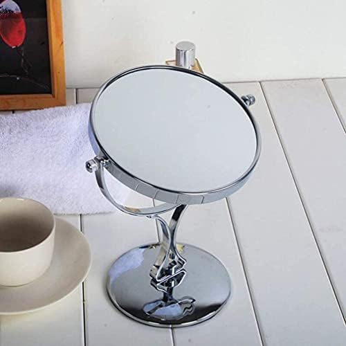 מראה איפור מראה איפור קטן, שולחן עבודה הגדלה פי 3 מראה יופי מראה קוסמטית דו צדדית 360 מראה איפור בחדר אמבטיה מסתובב