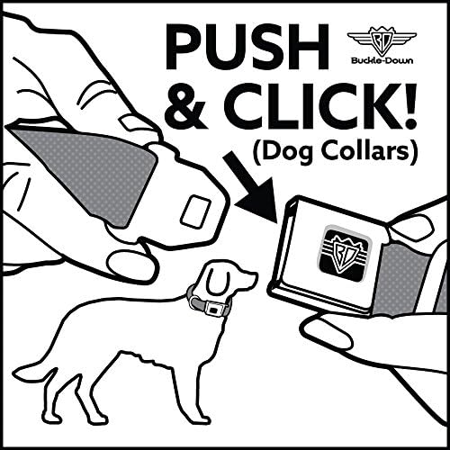 צווארון כלב צווארון בטיחות דרמת אבזם מלכת פוקסיה שחורה 16 ​​עד 23 אינץ 'ברוחב 1.5 אינץ'