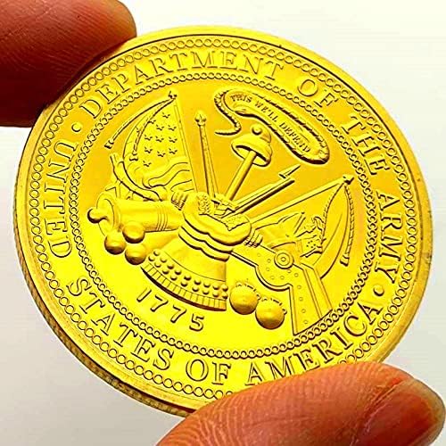 ארהב 75 גדוד ריינג'רס מצופה זהב מצופה זהב מטבע מטבע מתנה למזל אתגר מטבע