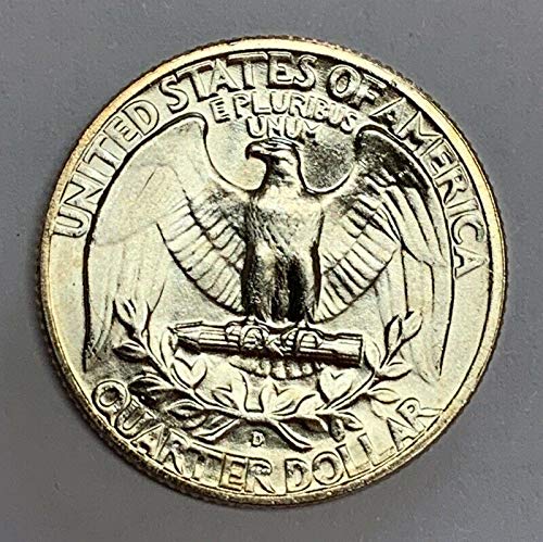 1954 D Silver Washington Quarter Mint State איכות 1/4 אבני חן מבריקות מנטה ארהב