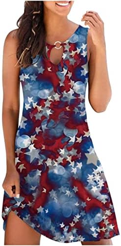 WPOUMV שמלות קיץ לנשים חוף הדפס פרחוני חולצת טשס שותות שמלת מיני טנק רופפת ללא שרוולים שמלת מיני טרנדית שמלת
