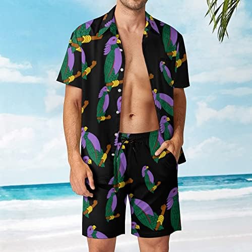 דליקה דגל דג 'גברים הוואי הוואי-כיוון חולצות שרוול קצר ומכנסיים תלבושות חוף קיץ רופפות אימונית מתאימה