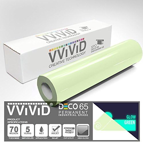 Vvivid deco65 זוהר במלאכת הדבק הקבועה הירוקה הכהה